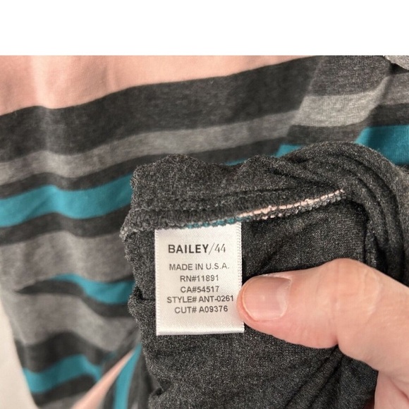 Bailey 44 Knee Length Dress Women's Small Multicolor Striped Sleeveless Layered - Picture 4 of 5